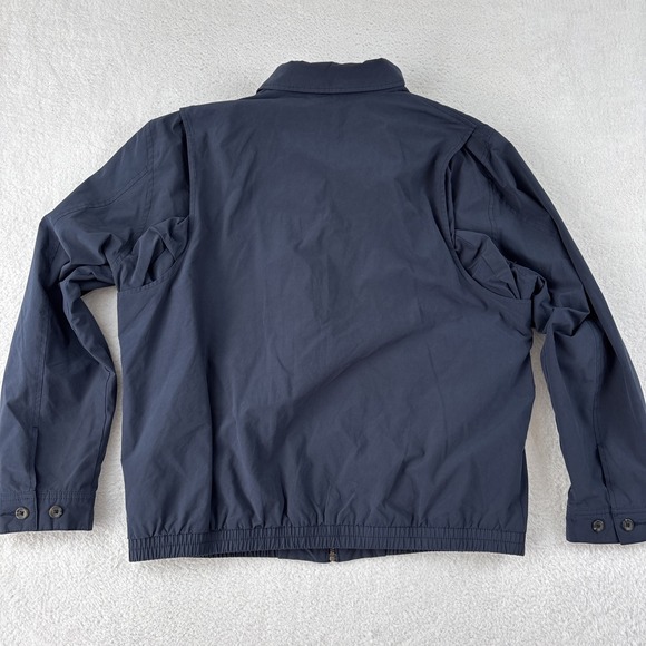 LL BEAN Mens Full-Zip Casual Jacket Large Navy Blue Hand Pockets Classic Preppy - Picture 3 of 13